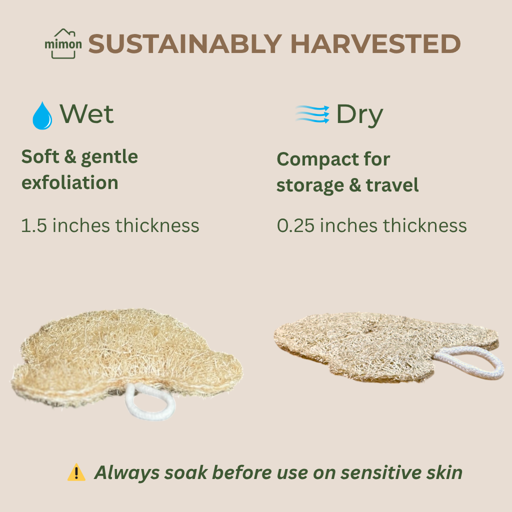 Exfoliating Body Scrubbers,All Natural Bear Shape Loofah Sponges (2 Pack)
