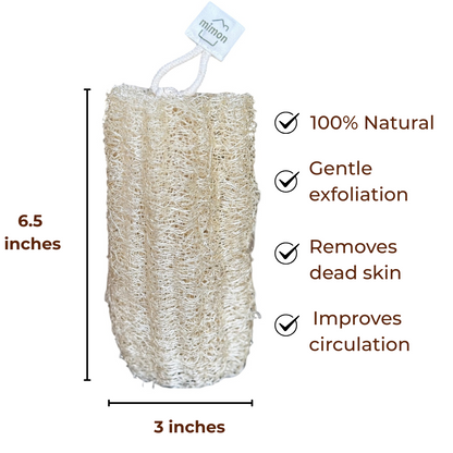 Exfoliating Body Scrubbers,All Natural Loofah Sponges (2 Pack)