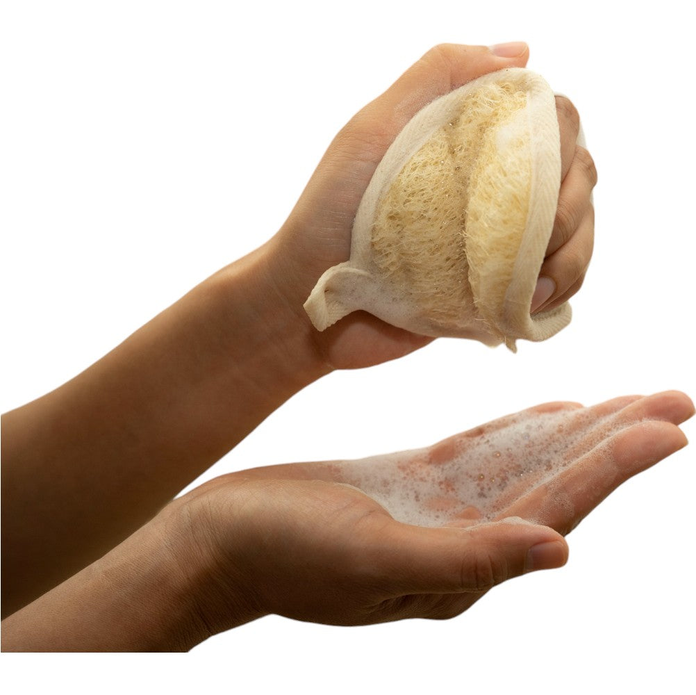 Natural Loofah Sponge, Exfoliating Body Scrubbers (2 Pack)