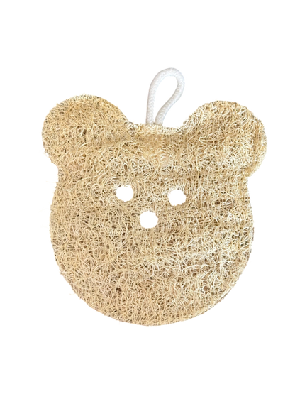 Exfoliating Body Scrubbers,All Natural Bear Shape Loofah Sponges (2 Pack)